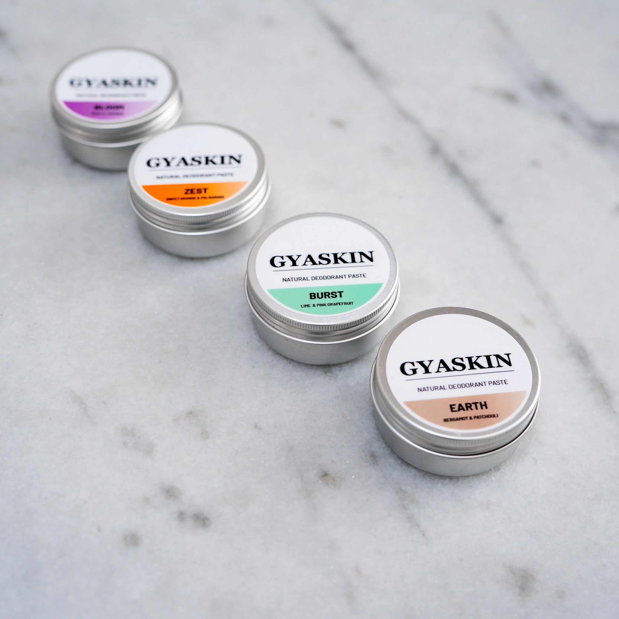 Discovery 4 Pack 15ml Gyaskin Natural Deodorant